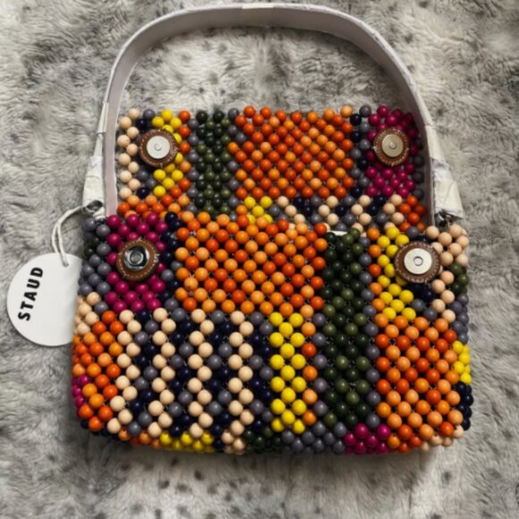 STAUD Handbags - STAUD Timmy Beaded Convertible Shoulder Bag MSRP$415 Chic & Unique